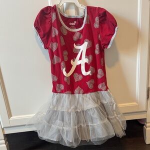Red and Gray Kids Alabama Dress